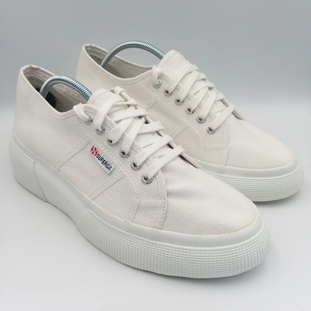 Superga white canvas